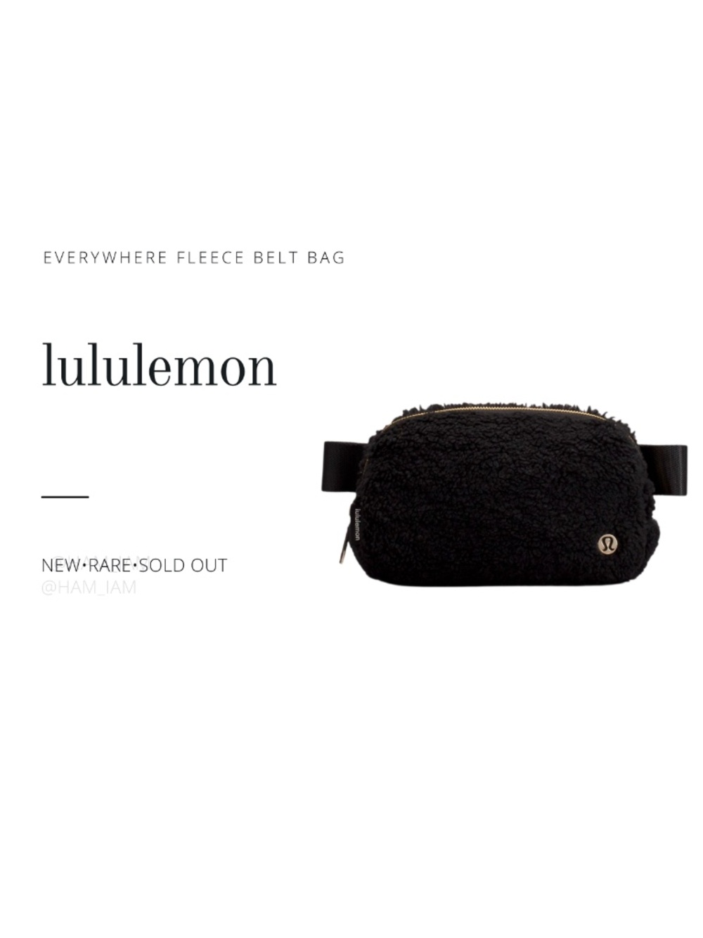 NWT RARE SOLD OUT Everywhere Fleece Belt Bag